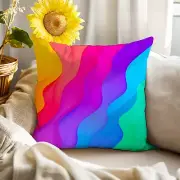 Oversized Color Square Throw Pillow Linen Decorative Pillows Pillowcase & Insert
