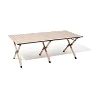 MOBI GARDEN Folding Egg Roll Table, Extra-Large / Wood