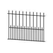 Peak 1200mm Black Steel No-Dig Fencing Sheffield Fence Panel