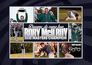 RJR PRINTS Rory McIlory - 2025 Golf Masters Champion Signed A4 Montage Autograph Photo Print WIth Pre Printed Signature Which Would Make A Superb Gift For Any Fan.