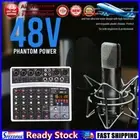 LF# BMG-06D 6 Channels Bluetooth-compatible MP3 Computer 48V Phantom Audio Mixer