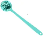 Silicone Back Scrubber -Exfoliating Body Scrubber & Super-Lathering Shower Brush (light green, One size)