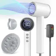 Professional Ionic Hair Blow Dryer with Diffuser, with Magnetic Nozzle & LED Dis