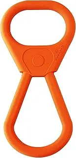 SodaPup Can Opener Pop Top Rubber Tug Toy for Interactive Play (Orange Squeeze)