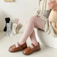 在飛比找momo購物網優惠-【橘魔法】純柔和色單直條褲襪(連褲襪 大童 褲襪 兒童襪子 