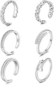 QWALIT Toe Rings for Women Gold Toe Ring Gold Toe Rings for Women Silver Toe Ring Stainless Steel