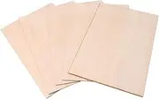 BQLZR Wooden Color Basswood Rectangle Sheets Wooden Plates for DIY House Building Model Airplane Sculpture,7.87 x 11.81 x 0.08 inch(L x W x T) Pack of 5