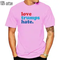 在飛比找蝦皮購物優惠-棉質 T 恤 Love Trumps Hate 黑色 Don