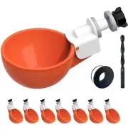 Automatic Chicken Waterer Cups, DIY Large Poultry Waterer Kit for Poultry Chi...