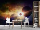3D Planet Sun Space Self-adhesive Removeable Wallpaper Wall Mural