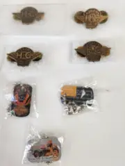 Ladies of Harley HOG Pins 2008,2009,2010,2011 Plus Three Small Harley Dog Tags