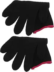 ASAKKURA Heat Resistant Hair Styling Gloves Safe Heat Protection Mitts for Curling and Flat Irons Thermal Styling Accessories for Barber Shops and Spas Durable and Comfortable Black Design