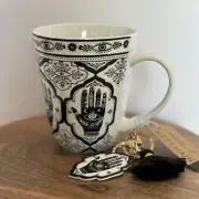 Prima Hamsa Hand Coffee Mug With Keychain New