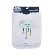 Big Softies 3 Pack Popover Bibs, Cloud