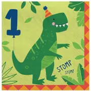 Dino-mite Party Dinosaur 1st Birthday Napkins 16pk