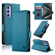 Wallet Case For Samsung Galaxy A55,Slim Protective Shockproof Case With Card Holder,Premium PU Leather Kickstand-Blue