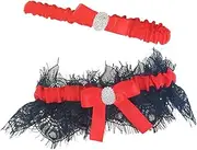 [FRCOLOR] 2pcs Wedding Lace Garters for Bride Leg Decoration Elastic Leg Band for Prom Bridal Set Accessories