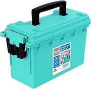 Logix 12533 Stackable Craft Storage Box with Handle, Locking Art Supply Box, Plastic Storage Containers with Lids, Craft Organizer Box, Teal