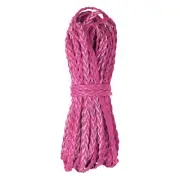 Flat Braided Leather Cord 5mm 10m Rose Red Craft Strip for Jewelry 32.8ft