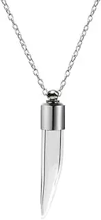 [JczR.Y] Urn Necklace for Ashes Glass Vial Necklace Stainless Steel Urn Necklace for Women Men Blood Vial Perfume Bottle Pendant Necklace Holder Pet Human Ashes Memorial Keepsake Remembrance Jewelry
