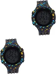 [LIFKOME] 2pcs Watch For Boys Strap Boys Digital Alarm Clock for Boys Digital Alarm Clock Lovely Sports Alarm Clock for Reloj Deportivo Para Hombre Case Number Plastic Man