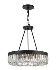 Crystorama Alister 8 Light Charcoal Bronze Chandelier