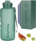 Water Bottle with Time Marker -Large BPA Free Moonlight Green 64 oz - Straw