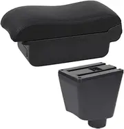 for Renault for Clio 4 for Clio 3 Car Armrest Storage Box Accessories Storage Box(A2 Black line No USB2)