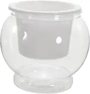 Totority Self Watering Flower Pot with Fish Tank Base Automatic Watering Planter for Home Decoration Transparent Container for Flowers and Fish Multi Function Plant Pot