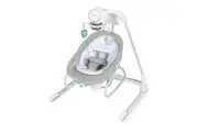 Ingenuity InLighten Baby Newborn Soothing Swing And Rocker - Remy White Grey 0m+