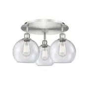 Innovations Lighting 516-3C-11-20 Athens Flush Athens 3 Light - Nickel