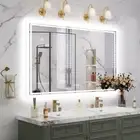 Memorize Lighting LED Bathroom Mirror Backlit Anti-fog with 3 Smart Touch Button