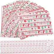 CATIEBYE 500 Sheets Christmas Treats Wrapping Paper Festive Nougat Chocolate Sweets Wrappers for Holiday Gifting Weddings and Parties Safe Paper Material for Easy Use