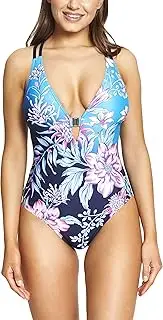 [Zoggs] Women's Wild Rose Crossback Eco Fabric One Piece Swimsuit