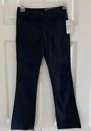 NWT NAUTICA Navy School Uniform Skinny Bootcut Pants - Size 8 - Adjustable Waist