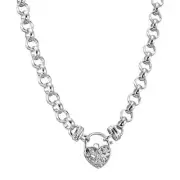 925 Sterling Silver Plated Belcher Chain Necklace with a Filigree Locket - US...