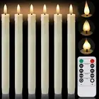 Rechargeable Flameless Taper Candles, LED Candlesticks Flickering, Battery Opera