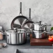 Merten/Storck Pot/Pan Set (8Pc) Cookware Induction Safe w/Stainless Steel Handle