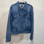 EDWIN Anthropologie Women's Clinton Denim Jacket XXL Epic 80s Streetwear NWT