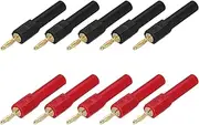 uxcell 10 Pcs 2mm Banana Plugs, 36A 2mm Plug 4mm Jack Speaker Wire Cable Plugs Connectors, Banana Jack Connector for Speaker Wire Audio Cable, Black&Red
