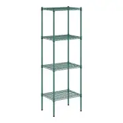 Regency 18" Wide NSF Green Epoxy 4-Shelf Kit with 74" Posts WS-460EG1824K74