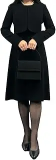 AOKI(アオキ) Women's Black Formal Mourning Dress with Return Cuffs, No Color, for Ceremonial Occasions