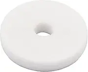 Reusable Fastening Cable Ties Nylon Tape 5 Meter White, 3/5 inch Double Side Hook Roll Hook and Loop Straps, Wires Cords Management Wire Organizer Straps(CTH&L_B50)