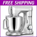 10-Speed 5QT Tilt-Head Stainless Steel Electric Mixer with Dough Hook & Whisk