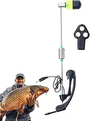 Carp Bite Indicator, LED Night Fishing Rod Bait Alarm,Portable Adjustable Fishing Alarm - Fish Bait Alarm, Bite Bait Alarm, ABS Headlight for Fishermen