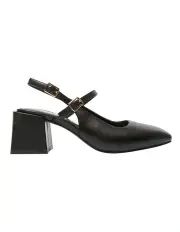 [Sandler] Lenora Heeled Shoes in Black Leather
