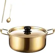 Fonowx Korean Ramen Cooking Pot Cooking Pot Multipurpose Household Instant Noodles Pot Seafood Troop Pot for Backyard Picnic Soup, 18cm