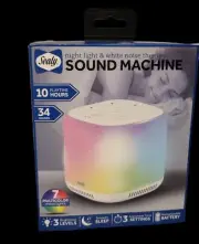 Sealy Night Light & White Noise Therapy Sound Machine Multicolor Mood Lights