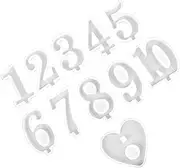 FELTECHELECTR Candle Making Sets 11pcs Numbers Candlestick Moulds Epoxy Craft Molds Base