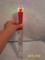 4th July Stars & Stripes Bubble Stix Lights Up & You Can Blow Bubbles 13" Long